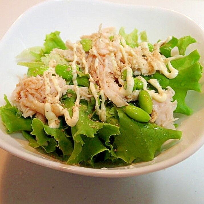 青ドレ/マヨで　サラダ菜・サラダチキン・枝豆サラダ